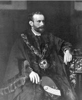 Councillor F J Widgery in his Mayoral garbs