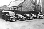 Police vehicles parked up behind St Pancras Church