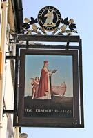 The sign depicting the Armenian Bishop Blaize