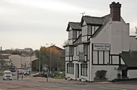 The Inn with the Paris Street roundabout to the left