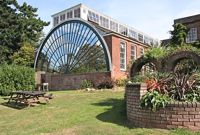 The 'orangery' now has bricked up sides.