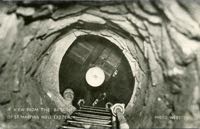 Looking up from the bottom of the well