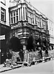 The Guildhall being bricked up.