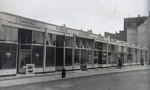 View east of the temporary shops