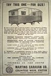 Advert for Martins Caravans.