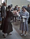 The Queen Mother at the airport