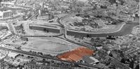 The site just after demolition, circa 1972