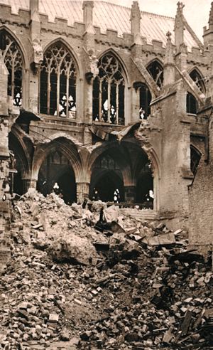 Bomb damage in the Cathedral