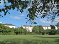 The crescent from the private, communal gardens