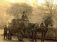 A hanson cab waits for trade