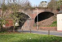 The railway bridge was built in 1861