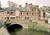 The leat emerged from beneath the river cliff