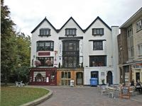 The Three Gables. They are tinted yellow on the map