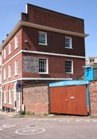 The post for the Palace Gate is by the corner of the building