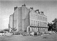 The three undamaged houses on the southern terrace.