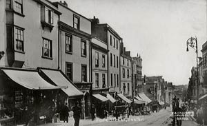 Looking down Fore Street Hill