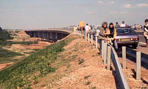 Opening of the M5 in 1975