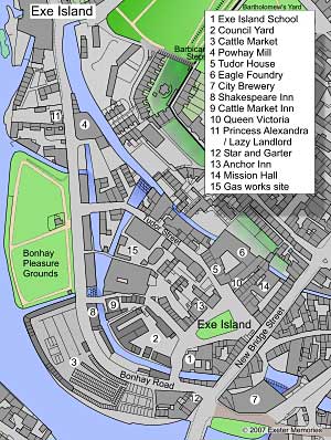 Exe Island map from 1905