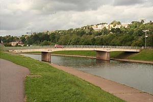 Exwick flood channel bridge