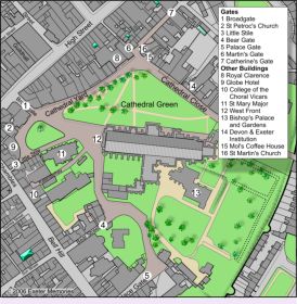 Map of Cathedral precincts