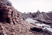 Looking along the length of the canal cut