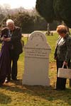 Charlotte Treadwin's new grave stone.