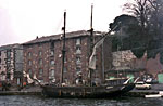 A steam ship at the quay