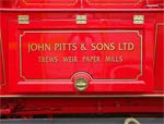 Trews Weir fire engine - name plate